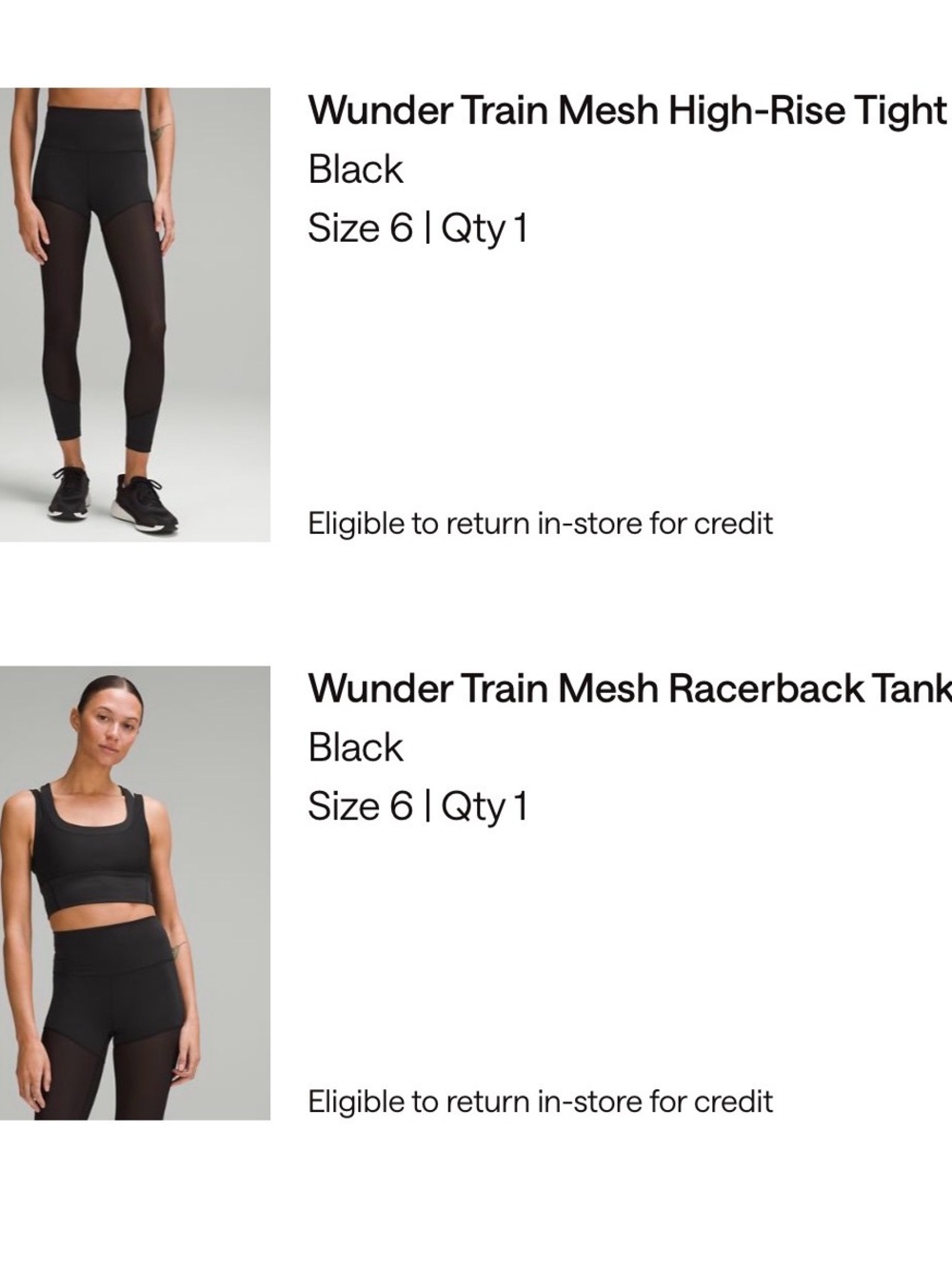 lululemon athletica Wunder Train Mesh High-Rise Tight - Black